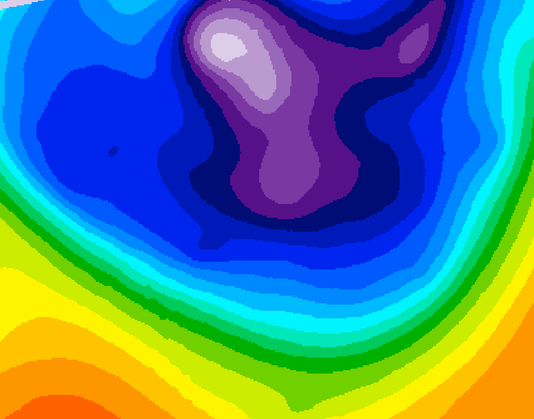GDPS 500 millibar geopotential height 042 hour forecast chart for Canada based on 2026/02/25 1200Z data