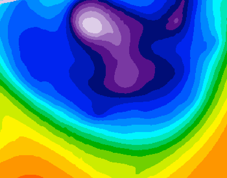 GDPS 500 millibar geopotential height 048 hour forecast chart for Canada based on 2026/02/25 1200Z data