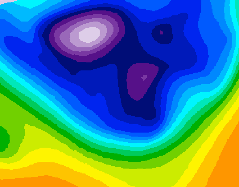 GDPS 500 millibar geopotential height 072 hour forecast chart for Canada based on 2026/02/25 1200Z data