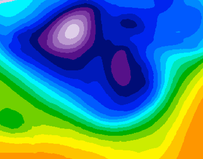 GDPS 500 millibar geopotential height 084 hour forecast chart for Canada based on 2026/02/25 1200Z data