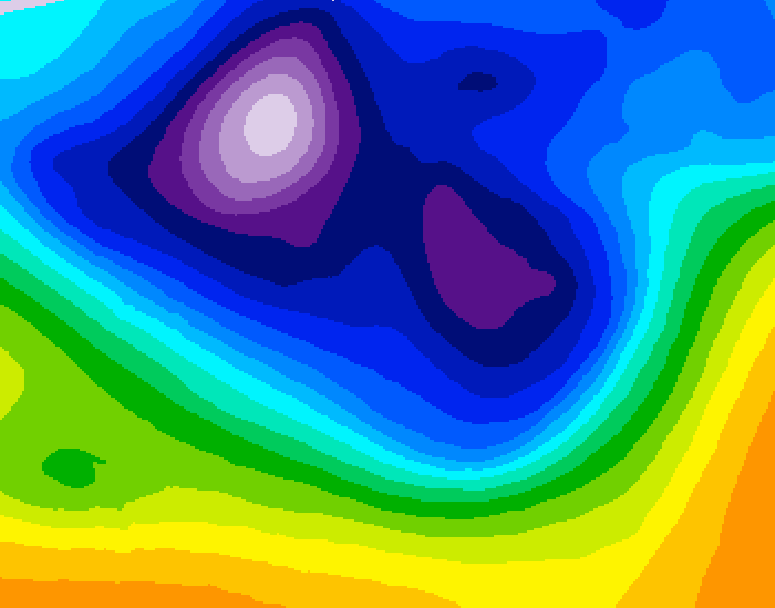 GDPS 500 millibar geopotential height 090 hour forecast chart for Canada based on 2026/02/25 1200Z data