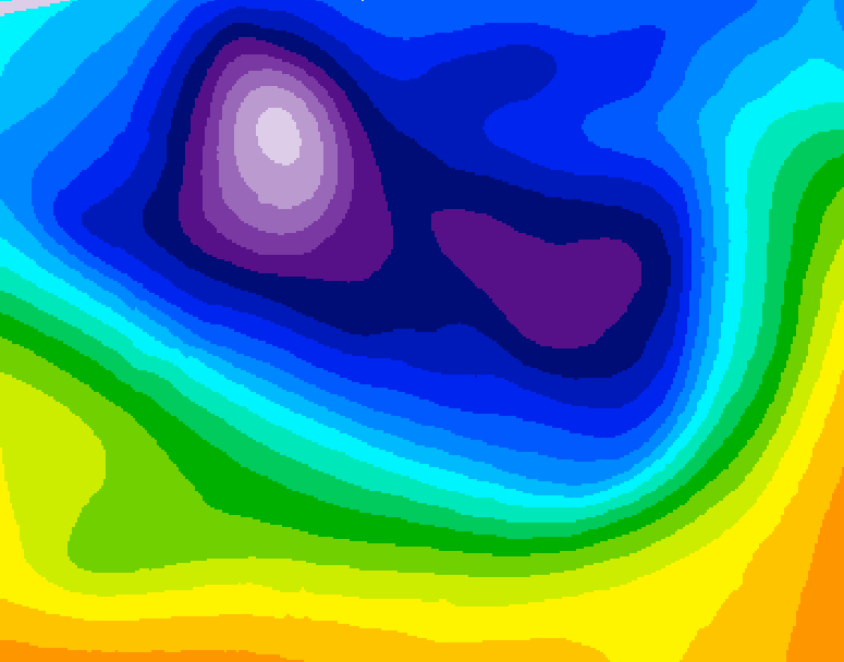 GDPS 500 millibar geopotential height 102 hour forecast chart for Canada based on 2026/02/25 1200Z data