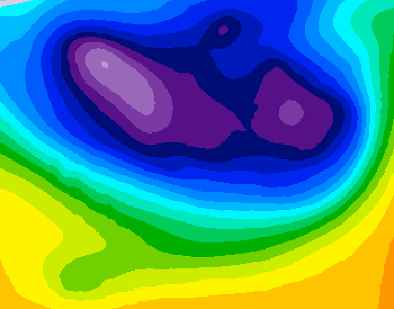 GDPS 500 millibar geopotential height 120 hour forecast chart for Canada based on 2026/02/25 1200Z data