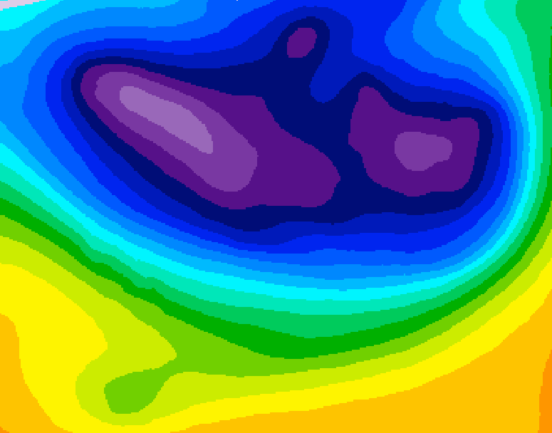 GDPS 500 millibar geopotential height 126 hour forecast chart for Canada based on 2026/02/25 1200Z data