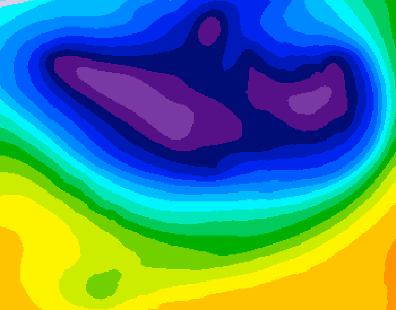 GDPS 500 millibar geopotential height 132 hour forecast chart for Canada based on 2026/02/25 1200Z data