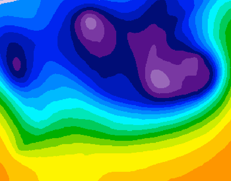 GDPS 500 millibar geopotential height 198 hour forecast chart for Canada based on 2026/02/25 1200Z data