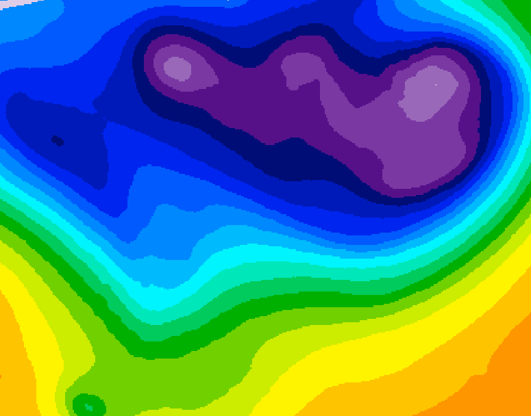 GDPS 500 millibar geopotential height 216 hour forecast chart for Canada based on 2026/02/25 1200Z data