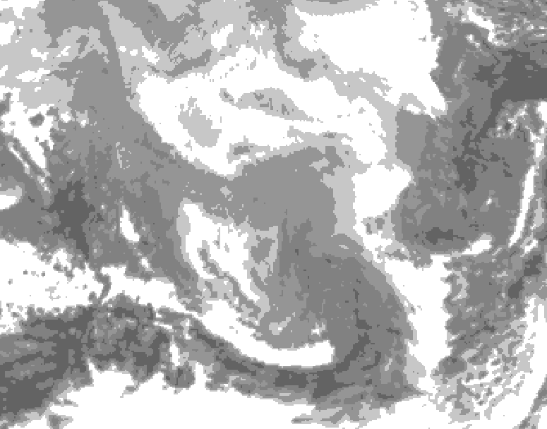 GDPS total cloud 006 hour forecast chart for Canada based on 2026/02/25 0000Z data