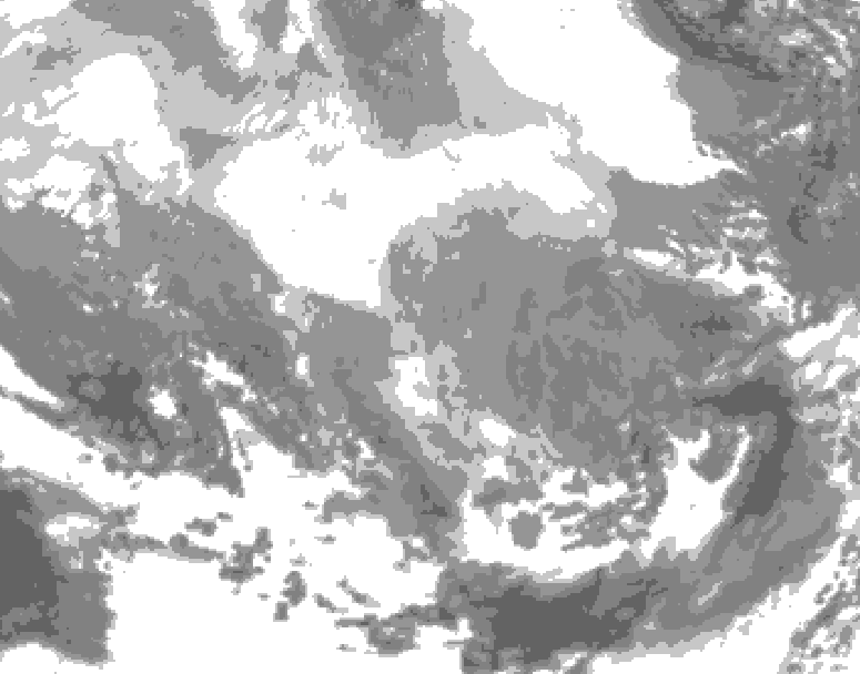 GDPS total cloud 030 hour forecast chart for Canada based on 2026/02/25 0000Z data