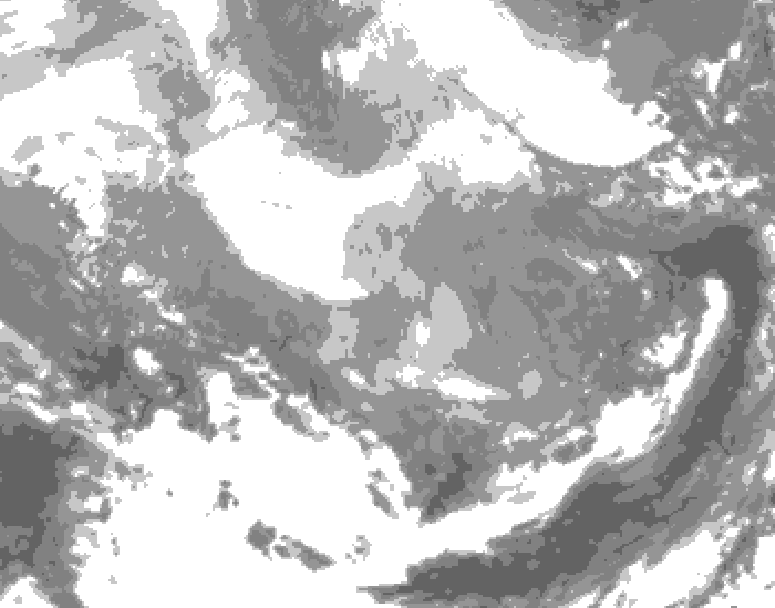 GDPS total cloud 042 hour forecast chart for Canada based on 2026/02/25 0000Z data