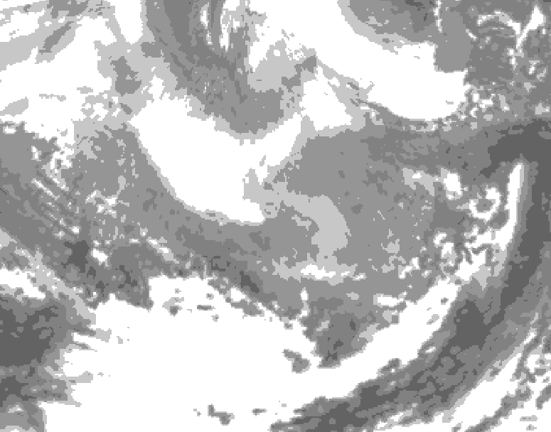GDPS total cloud 048 hour forecast chart for Canada based on 2026/02/25 0000Z data