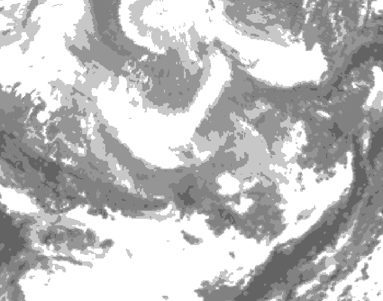 GDPS total cloud 060 hour forecast chart for Canada based on 2026/02/25 0000Z data