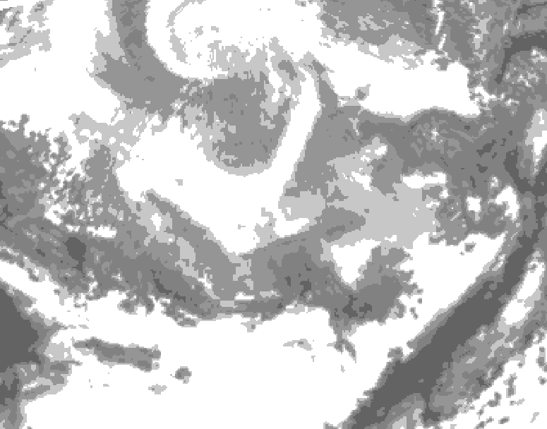 GDPS total cloud 066 hour forecast chart for Canada based on 2026/02/25 0000Z data