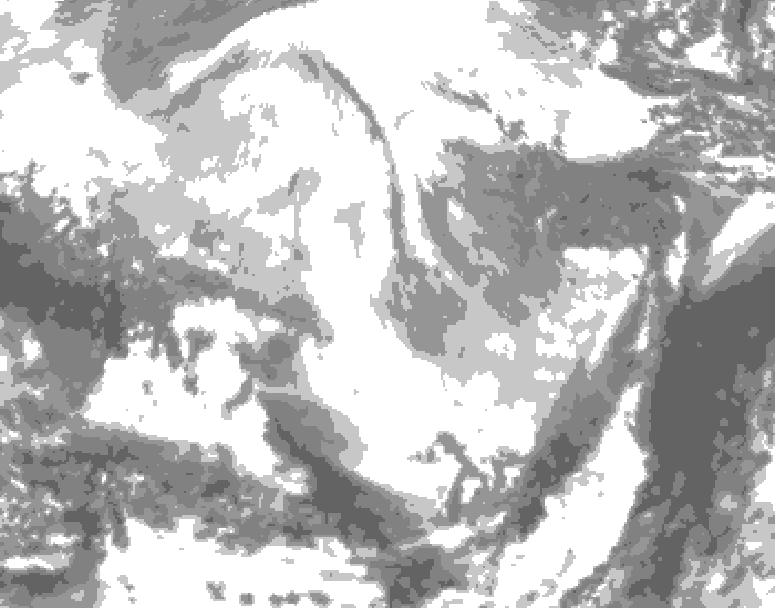 GDPS total cloud 108 hour forecast chart for Canada based on 2026/02/25 0000Z data