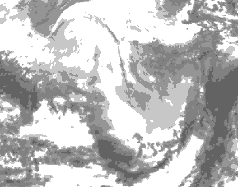 GDPS total cloud 114 hour forecast chart for Canada based on 2026/02/25 0000Z data