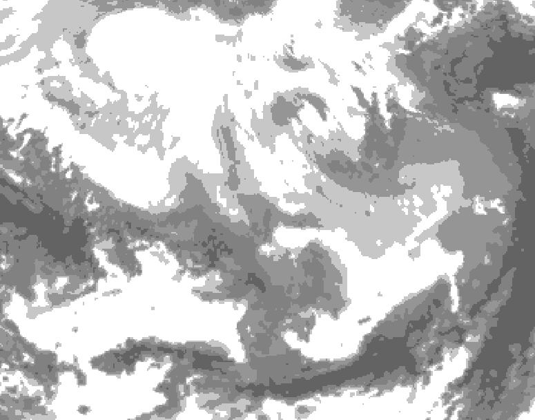 GDPS total cloud 138 hour forecast chart for Canada based on 2026/02/25 0000Z data