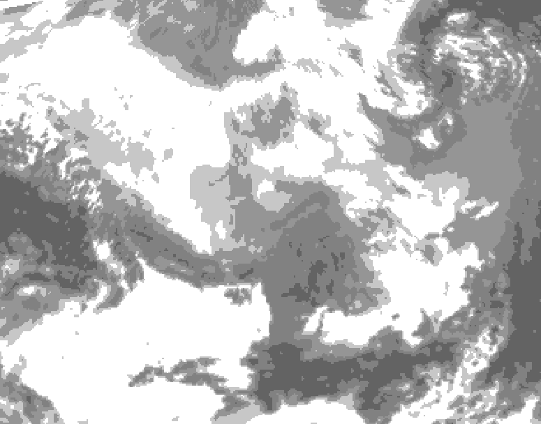 GDPS total cloud 156 hour forecast chart for Canada based on 2026/02/25 0000Z data