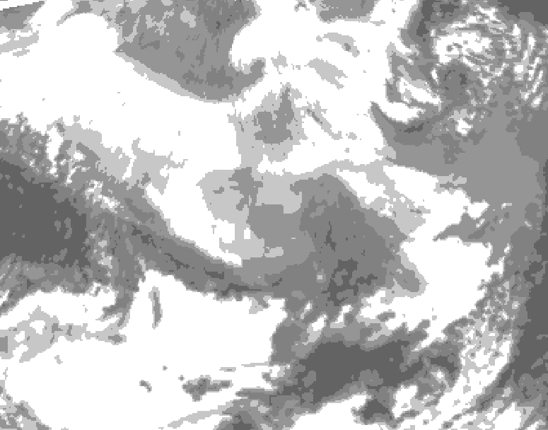 GDPS total cloud 162 hour forecast chart for Canada based on 2026/02/25 0000Z data