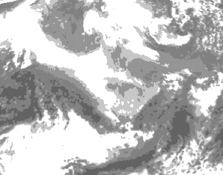 GDPS total cloud 180 hour forecast chart for Canada based on 2026/02/25 0000Z data