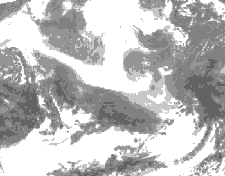 GDPS total cloud 198 hour forecast chart for Canada based on 2026/02/25 0000Z data