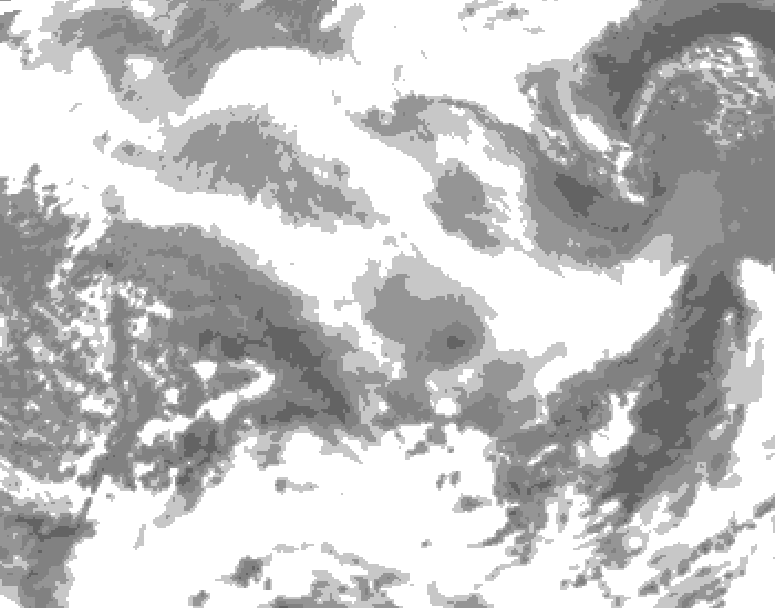 GDPS total cloud 234 hour forecast chart for Canada based on 2026/02/25 0000Z data