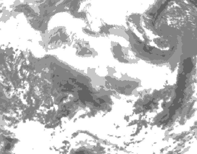 GDPS total cloud 240 hour forecast chart for Canada based on 2026/02/25 0000Z data