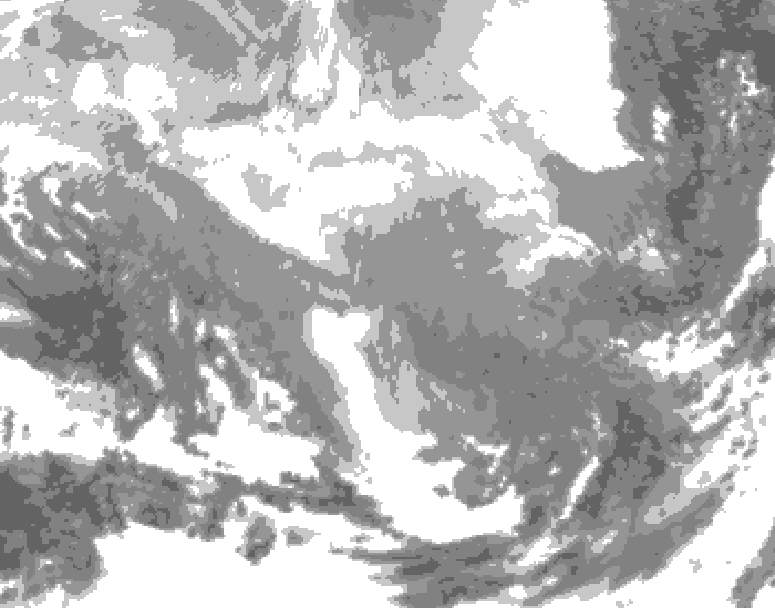 GDPS total cloud 006 hour forecast chart for Canada based on 2026/02/25 1200Z data