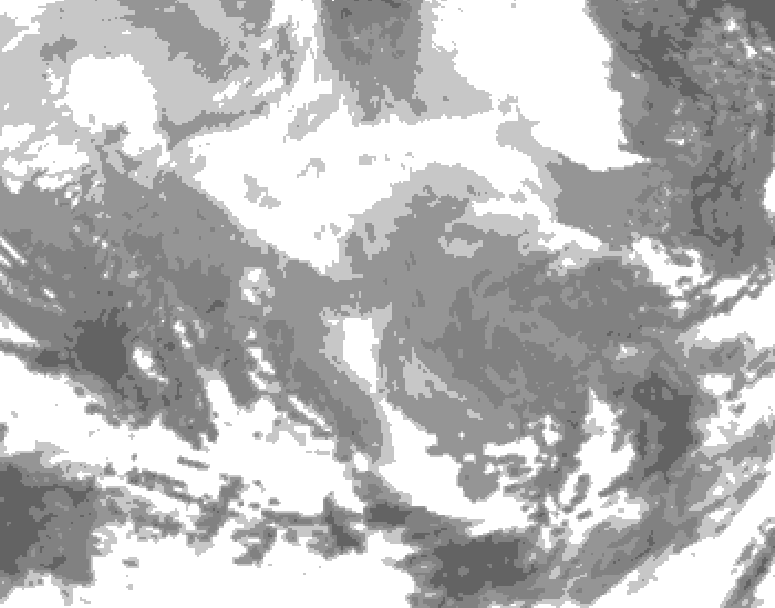 GDPS total cloud 012 hour forecast chart for Canada based on 2026/02/25 1200Z data