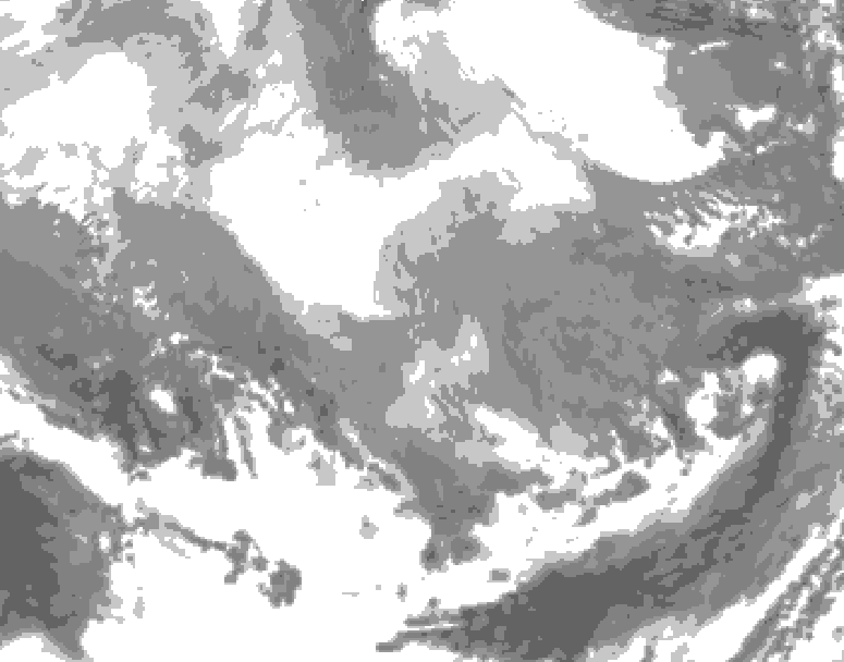 GDPS total cloud 024 hour forecast chart for Canada based on 2026/02/25 1200Z data