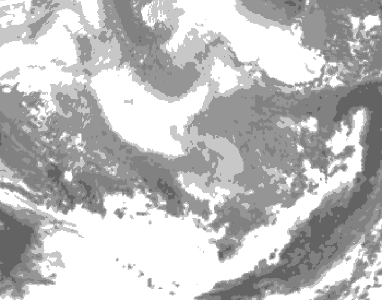 GDPS total cloud 036 hour forecast chart for Canada based on 2026/02/25 1200Z data