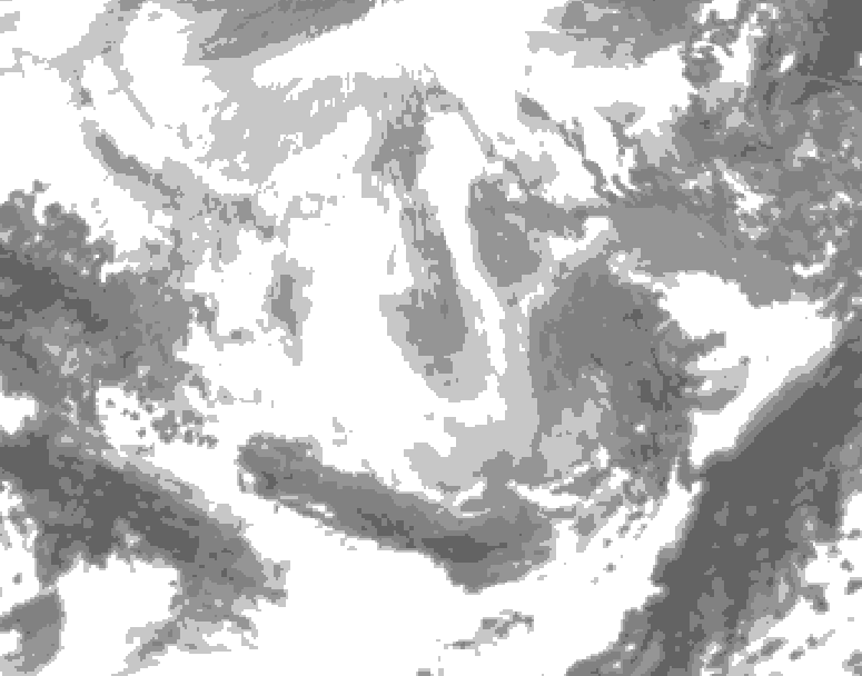 GDPS total cloud 078 hour forecast chart for Canada based on 2026/02/25 1200Z data