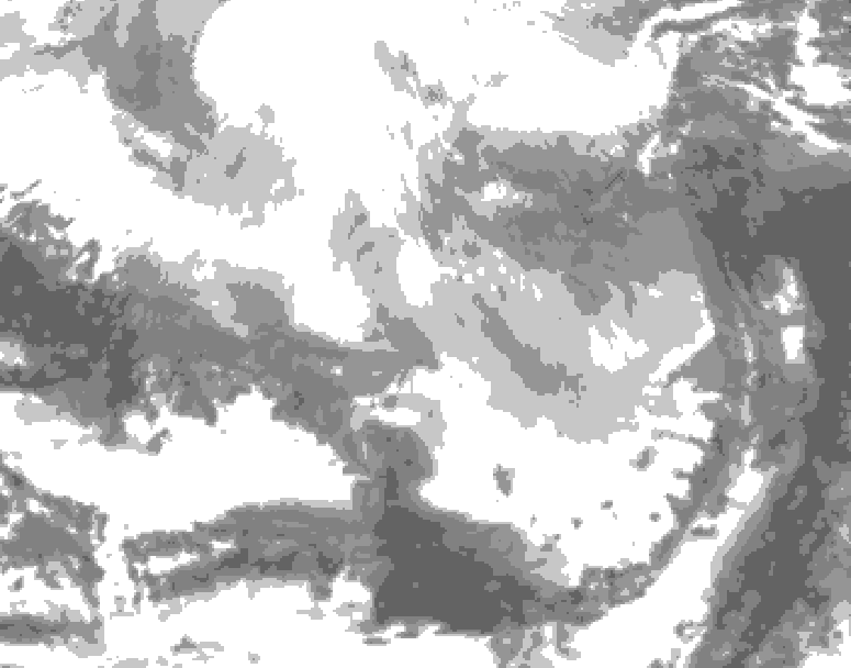 GDPS total cloud 108 hour forecast chart for Canada based on 2026/02/25 1200Z data