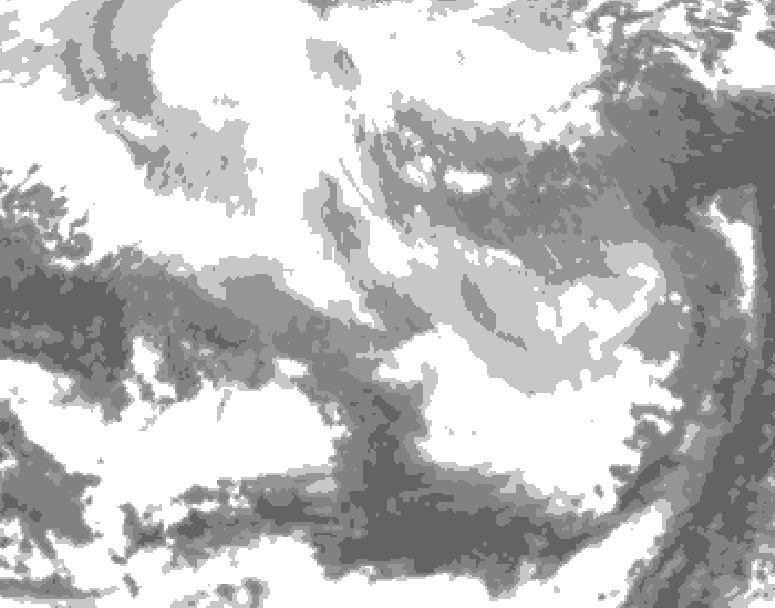 GDPS total cloud 114 hour forecast chart for Canada based on 2026/02/25 1200Z data