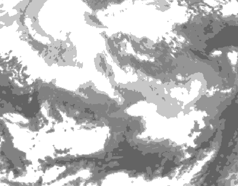 GDPS total cloud 120 hour forecast chart for Canada based on 2026/02/25 1200Z data