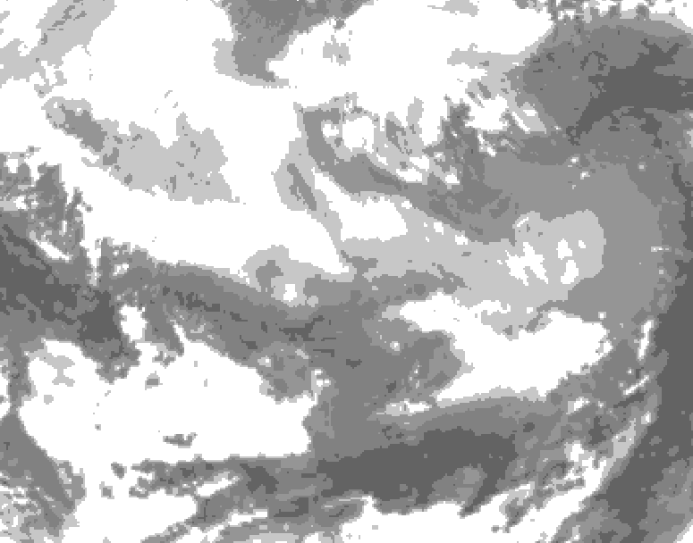 GDPS total cloud 126 hour forecast chart for Canada based on 2026/02/25 1200Z data