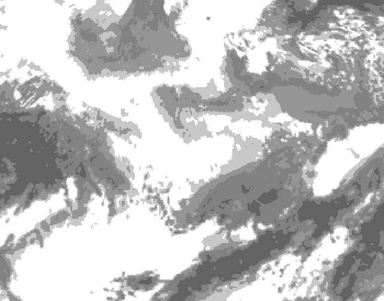 GDPS total cloud 156 hour forecast chart for Canada based on 2026/02/25 1200Z data