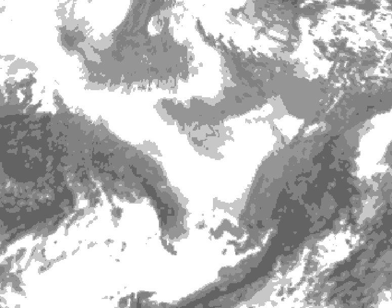 GDPS total cloud 168 hour forecast chart for Canada based on 2026/02/25 1200Z data