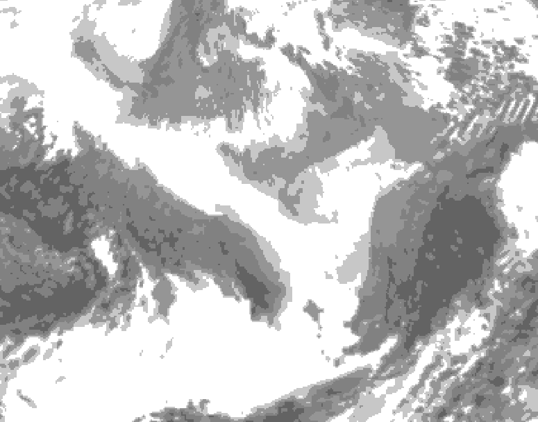 GDPS total cloud 174 hour forecast chart for Canada based on 2026/02/25 1200Z data