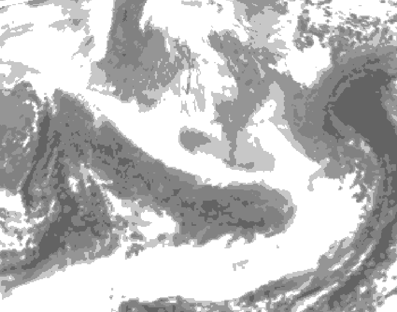 GDPS total cloud 192 hour forecast chart for Canada based on 2026/02/25 1200Z data