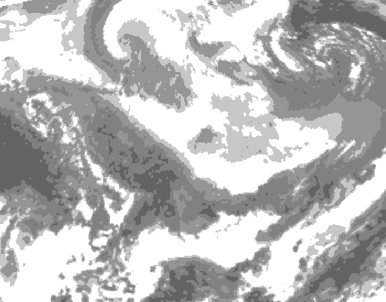 GDPS total cloud 216 hour forecast chart for Canada based on 2026/02/25 1200Z data