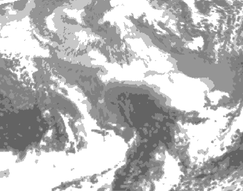 GDPS total cloud 240 hour forecast chart for Canada based on 2026/02/25 1200Z data