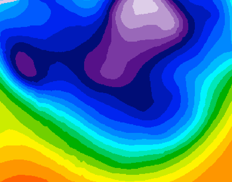 GDPS 500 millibar geopotential height 006 hour forecast chart for Canada based on 2026/02/26 0000Z data
