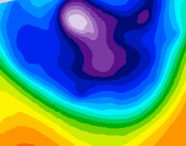 GDPS 500 millibar geopotential height 036 hour forecast chart for Canada based on 2026/02/26 0000Z data