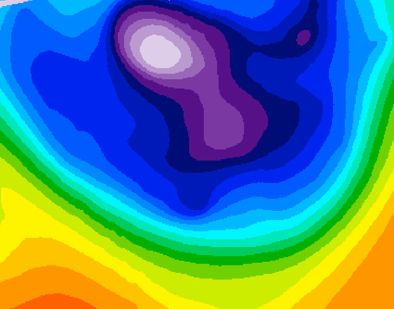 GDPS 500 millibar geopotential height 042 hour forecast chart for Canada based on 2026/02/26 0000Z data