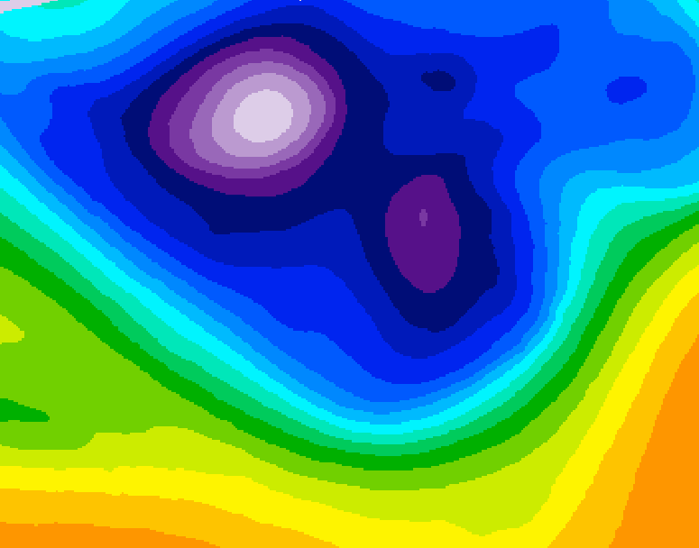 GDPS 500 millibar geopotential height 072 hour forecast chart for Canada based on 2026/02/26 0000Z data