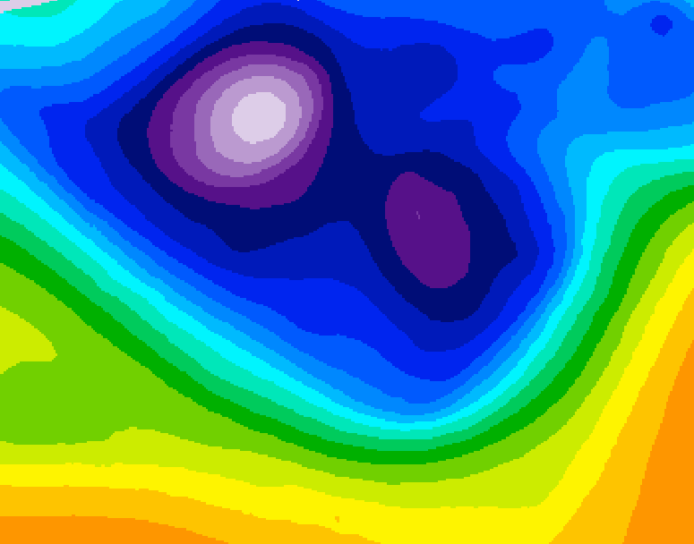 GDPS 500 millibar geopotential height 078 hour forecast chart for Canada based on 2026/02/26 0000Z data