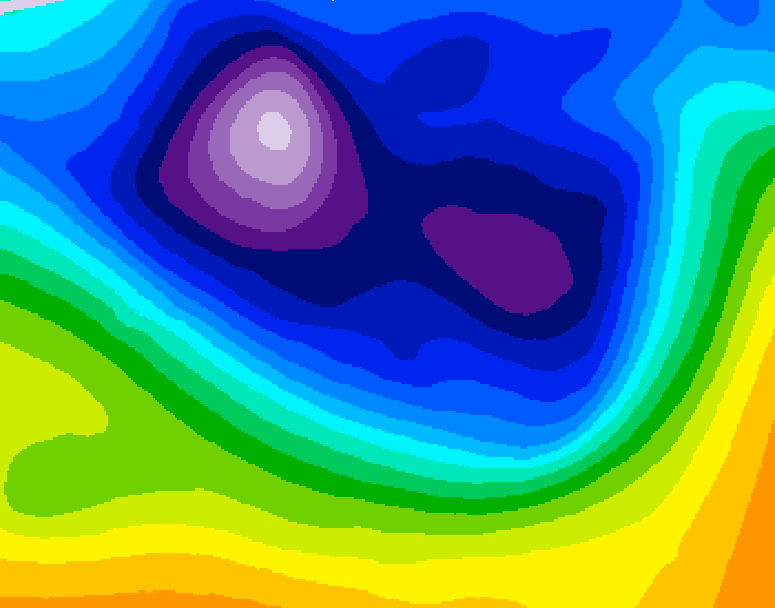 GDPS 500 millibar geopotential height 090 hour forecast chart for Canada based on 2026/02/26 0000Z data