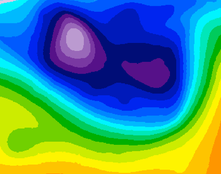 GDPS 500 millibar geopotential height 096 hour forecast chart for Canada based on 2026/02/26 0000Z data