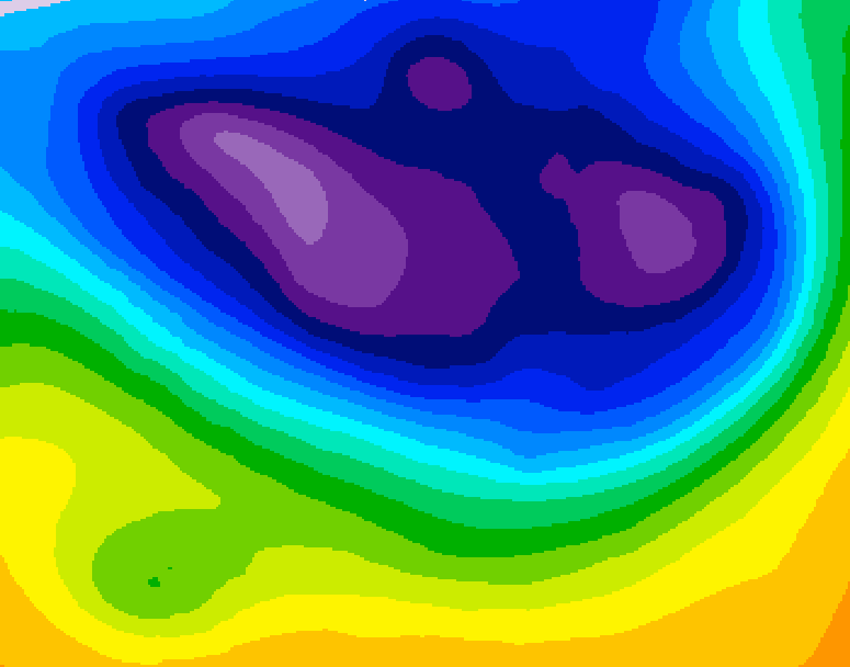 GDPS 500 millibar geopotential height 114 hour forecast chart for Canada based on 2026/02/26 0000Z data