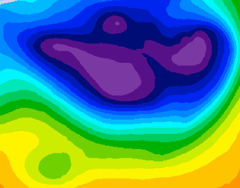 GDPS 500 millibar geopotential height 126 hour forecast chart for Canada based on 2026/02/26 0000Z data
